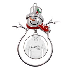 (2)dx Hoodie  Metal Snowman Ornament by Alldesigners