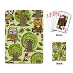 Seamless Pattern With Trees Owls Playing Cards Single Design (Rectangle)