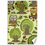 Seamless Pattern With Trees Owls Canvas 20  x 30 