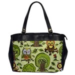 Seamless Pattern With Trees Owls Oversize Office Handbag