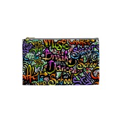 Graffiti Word Seamless Pattern Cosmetic Bag (small) by Simbadda