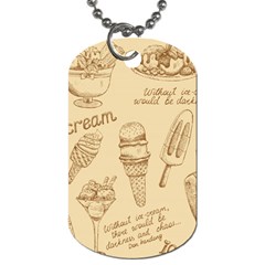 Ice-cream-vintage-pattern Dog Tag (two Sides)