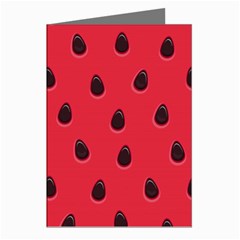 Seamless-watermelon-surface-texture Greeting Cards (pkg Of 8) by Simbadda