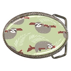 Sloths-pattern-design Belt Buckles by Simbadda