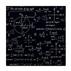 Mathematical-seamless-pattern-with-geometric-shapes-formulas Face Towel by Simbadda