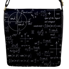 Mathematical-seamless-pattern-with-geometric-shapes-formulas Flap Closure Messenger Bag (s) by Simbadda