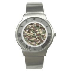 Camouflage Design Stainless Steel Watch