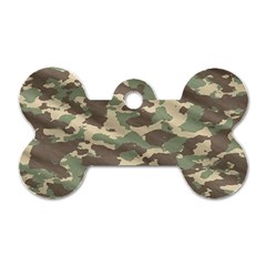 Camouflage Design Dog Tag Bone (one Side)