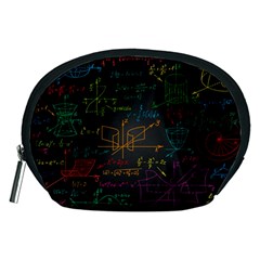 Mathematical-colorful-formulas-drawn-by-hand-black-chalkboard Accessory Pouch (medium) by Simbadda