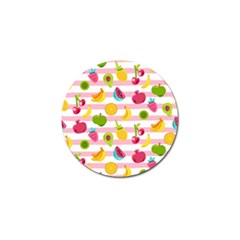 Tropical-fruits-berries-seamless-pattern Golf Ball Marker (10 Pack) by Simbadda