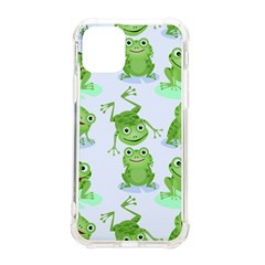 Cute-green-frogs-seamless-pattern Iphone 11 Pro 5 8 Inch Tpu Uv Print Case by Simbadda