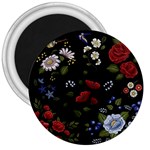 Floral-folk-fashion-ornamental-embroidery-pattern 3  Magnets