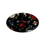 Floral-folk-fashion-ornamental-embroidery-pattern Sticker Oval (100 pack)