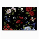 Floral-folk-fashion-ornamental-embroidery-pattern Postcard 4 x 6  (Pkg of 10)