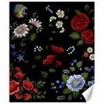 Floral-folk-fashion-ornamental-embroidery-pattern Canvas 20  x 24 