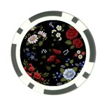 Floral-folk-fashion-ornamental-embroidery-pattern Poker Chip Card Guard