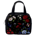 Floral-folk-fashion-ornamental-embroidery-pattern Classic Handbag (One Side)