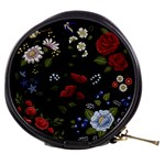 Floral-folk-fashion-ornamental-embroidery-pattern Mini Makeup Bag