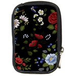 Floral-folk-fashion-ornamental-embroidery-pattern Compact Camera Leather Case