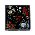 Floral-folk-fashion-ornamental-embroidery-pattern Memory Card Reader (Square 5 Slot)