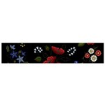 Floral-folk-fashion-ornamental-embroidery-pattern Small Premium Plush Fleece Scarf