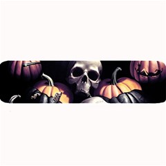 Halloween Party Skulls, Demonic Pumpkins Pattern Large Bar Mat by Casemiro