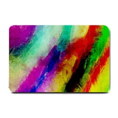 Colorful Abstract Paint Splats Background Small Doormat by Proyonanggan