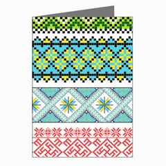 Ukraine Ornament Pattern Symbolism Geometric Greeting Cards (pkg Of 8)