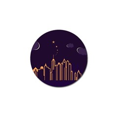 Skyscraper Town Urban Towers Golf Ball Marker by Bangk1t