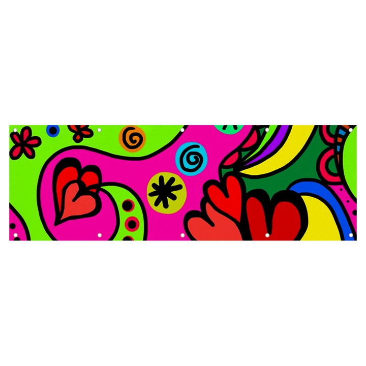 Seamless Doodle Banner and Sign 12  x 4 
