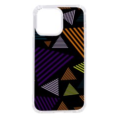 Abstract Pattern Design Various Striped Triangles Decoration Iphone 14 Pro Max Tpu Uv Print Case by Bangk1t