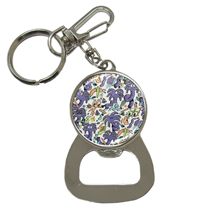 Purple Orange Green Blue Cartoon Bottle Opener Key Chain