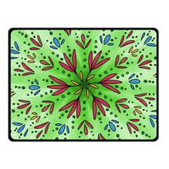 Flower Mandala Art Drawing Spring Background Fleece Blanket (small) by Bangk1t