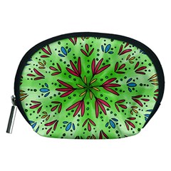 Flower Mandala Art Drawing Spring Background Accessory Pouch (medium)