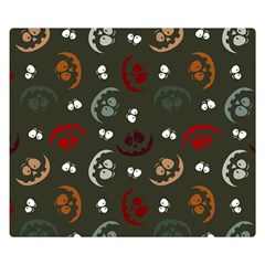Art Halloween Pattern Creepy Design Digital Papers Premium Plush Fleece Blanket (small) by pakminggu