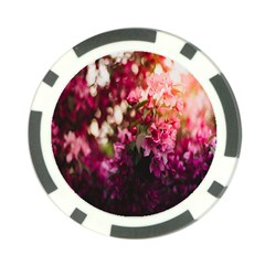 Pink Flower Poker Chip Card Guard by artworkshop