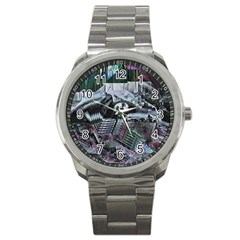 Cyberpunk Drama Sport Metal Watch by MRNStudios