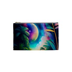 Jungle Moon Light Plants Space Cosmetic Bag (small) by Ravend