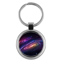 Universe Space Star Rainbow Key Chain (round) by Ravend