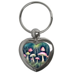 Mushroom Fungus Key Chain (heart)