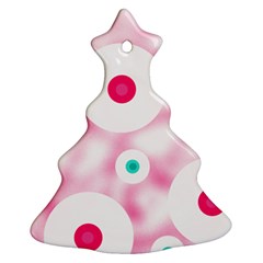 Wallpaper Pink Christmas Tree Ornament (two Sides)