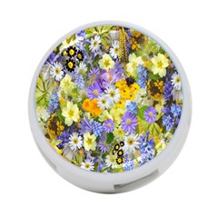 Spring Flowers 4-port Usb Hub (one Side) by artworkshop