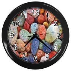 Stones Wall Clock (black)