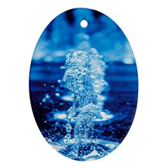 Water Blue Wallpaper Ornament (oval) by artworkshop