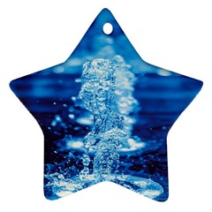 Water Blue Wallpaper Star Ornament (two Sides) by artworkshop