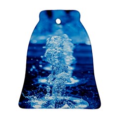 Water Blue Wallpaper Bell Ornament (two Sides) by artworkshop