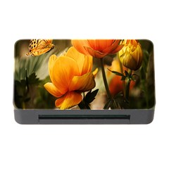 Yellow Butterfly Flower Memory Card Reader With Cf by artworkshop