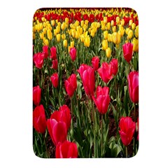 Yellow Pink Red Flowers Rectangular Glass Fridge Magnet (4 Pack) by artworkshop