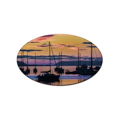 Twilight Over Ushuaia Port Sticker (oval) by dflcprintsclothing