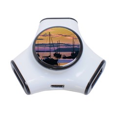 Twilight Over Ushuaia Port 3-port Usb Hub by dflcprintsclothing